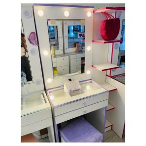 Tocador Reyna Focos Led 1.65 x 0.60 m Lila